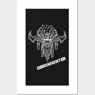 Demonhunter Crest (White) Posters and Art